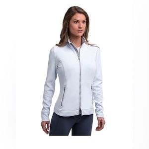 Zero Restriction Women's silver blue Z500 Mikael zip up Jacket L L14-29